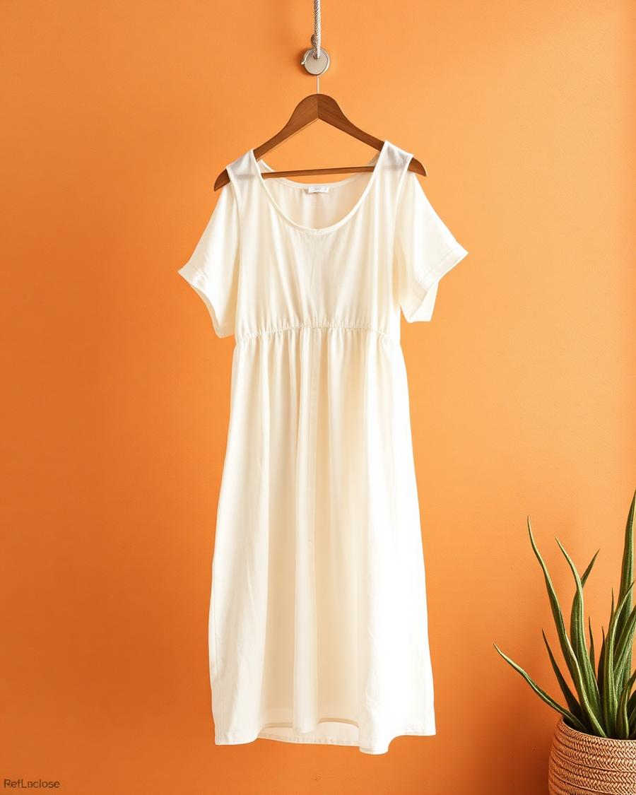 Ivory Cotton Midi Dress