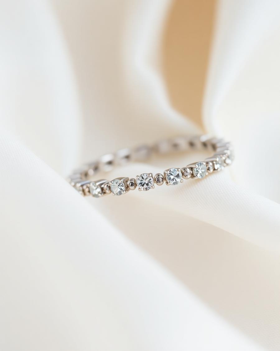 Silver Crystal Tennis Bracelet